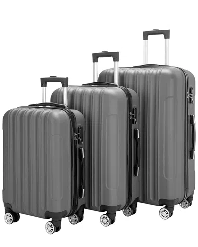 Inq Products 3pc Large Capacity Luggage Set In Gray