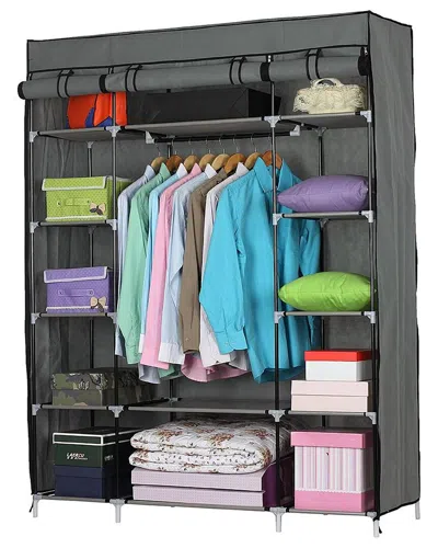 Inq Products 5-layer 12-compartment Wardrobe Closet In Black