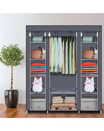 Inq Products 69in Portable Wardrobe Closet In Gray