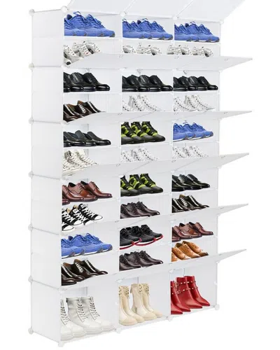 Inq Products 72-pair 36-grid Shoe Rack In White