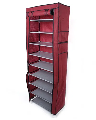 Inq Products 9-lattice Shoe Rack In Red