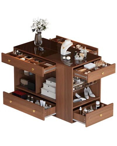 Inq Products Closet Island With 6 Drawers In Brown