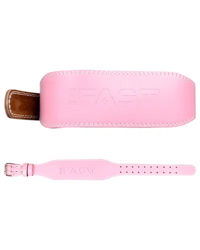 Inq Products Leather Weight Lifting Belt In Pink