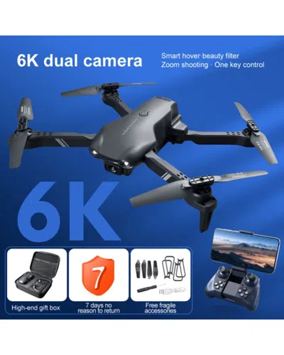 Inq Products V13 6k Rc Drone 3-battery In Black