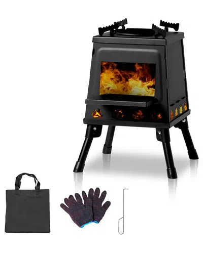 Inq Products Wood Camping Stove In Black