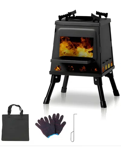 Inq Products Wood Camping Stove In Black