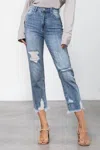 Insane Gene Invisible Legacy Cropped Straight Jean In Medium Wash In Multi