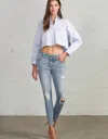 Insane Gene Mid Rise Ankle Skinny Jean In Light Wash