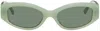Insatiable High Ssense Exclusive Green Jude Sunglasses In Jade