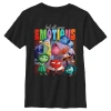 Inside Out 2 Boy's  Feel All Your Emotions  Graphic T-shirt In Black