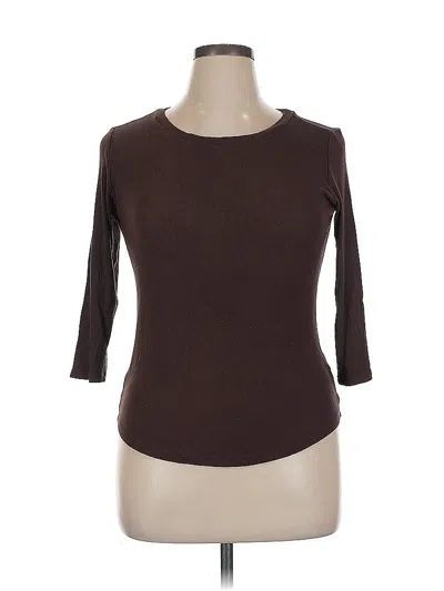 Pre-owned Insight 3/4 Sleeve T-shirt In Brown
