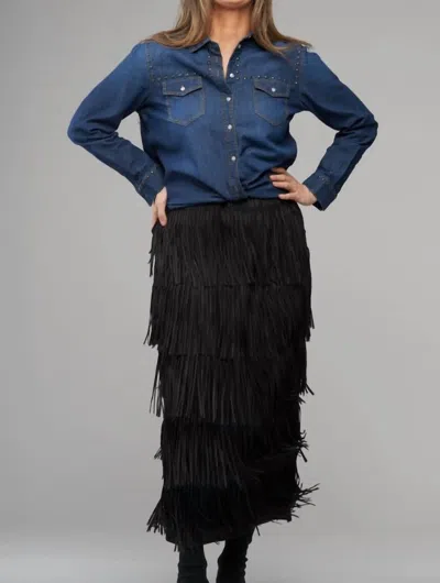 Insight Denim Shirt In Navy In Blue