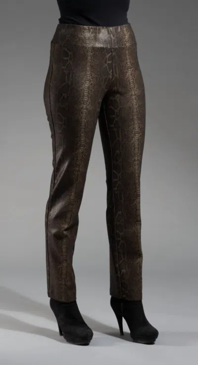 Insight Liquid Cobra Pant In Brown In Gold