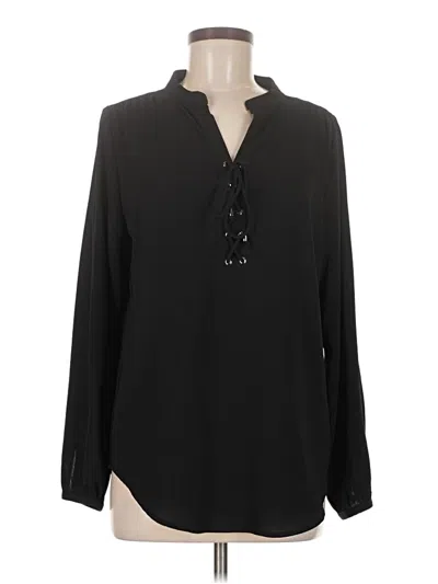 Pre-owned Insight Long Sleeve Blouse In Black