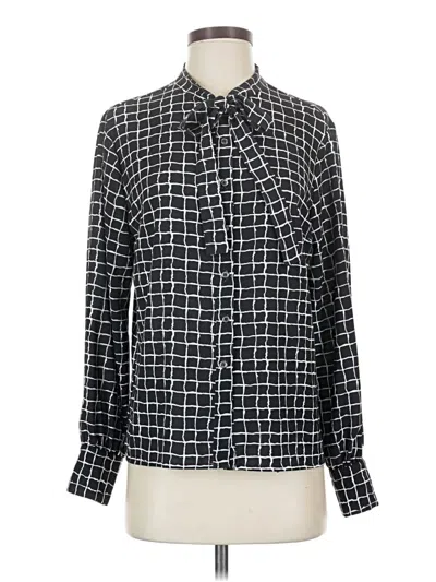 Pre-owned Insight Long Sleeve Blouse In Black