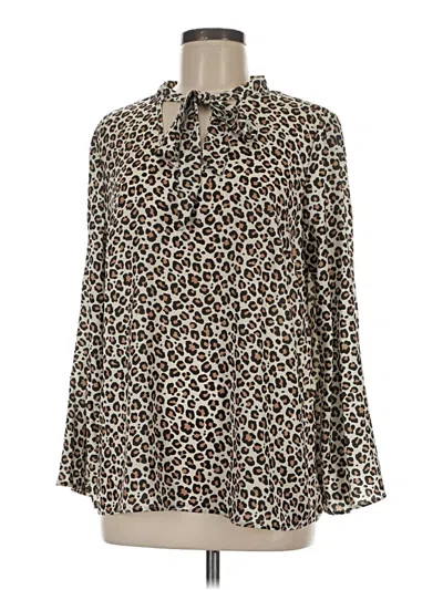 Pre-owned Insight Long Sleeve Blouse In Brown
