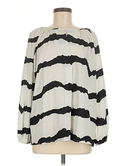 Pre-owned Insight Long Sleeve Blouse In Ivory