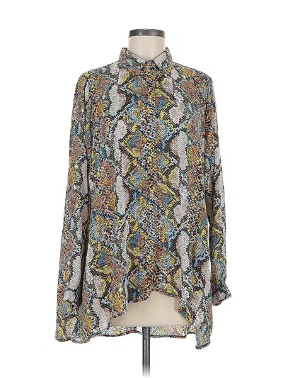 Pre-owned Insight Long Sleeve Blouse In White