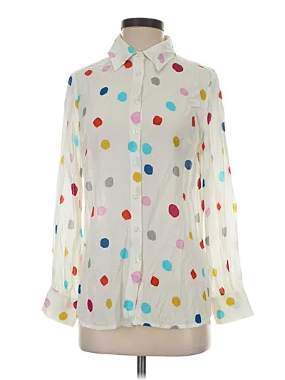 Pre-owned Insight Long Sleeve Blouse In White