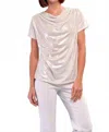 Insight Metallic Blouse In Silver In Metallic