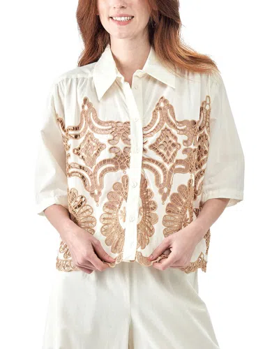 Insight New York Embroidered Eyelet Camp Shirt