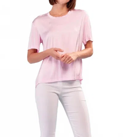 Insight Pasha Satin Short Sleeve Tee In Pink
