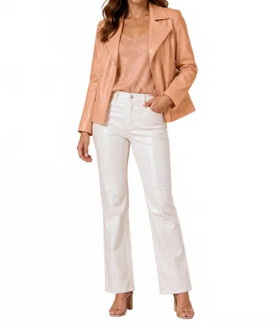 Insight Pleather Moto Jacket In Sweet Candy In Neutral