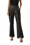 Insight Pleather Pull-on Pants In Rain Black In Gray