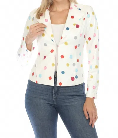 Insight Polka Dot Vegan Leather Jacket In Multicolor