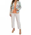 Insight Printed Metallic Jacket In Liquid Lakeside In Multi