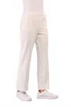 Insight Side Snap Solid Scuba Pant In White In White