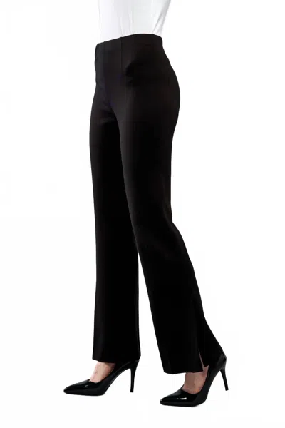 Insight Solid Scuba Side Slit Pant In Black