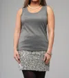 Insight Solid Tank In Pewter In Gray