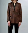 Insight Vegan Blazer In Western Brown