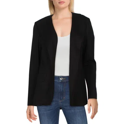 Insight Womens Raw Hem Open Front Jacket In Black