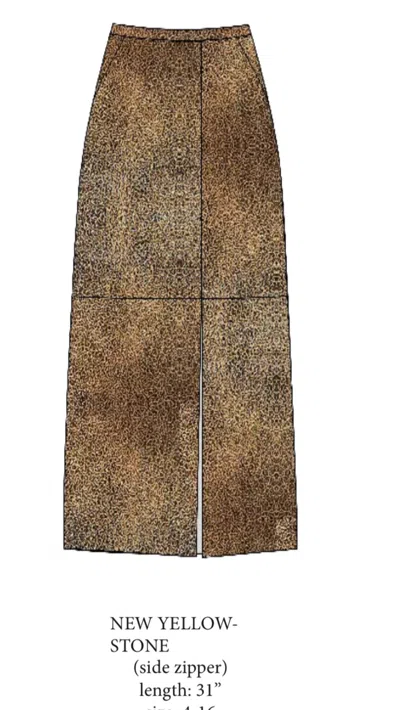 Insight Yellowstone Inspired Skirt In Brown