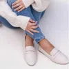 Insignia Qupid Regent Flat Loafer In Stone In White