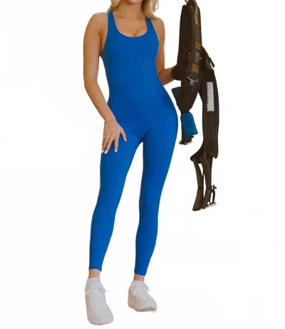 Inspira Bungee Babe Sleeveless Jumpsuit In Blue