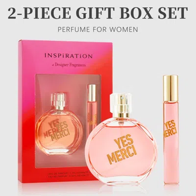 Inspiration 2-piece Set, Women's Eau De Parfuma Gift Box, Long Lasting Fragrance, Notes Of Watermelon, Pear, Tea In Pink