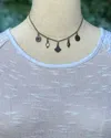 Inspire Designs Petite Dangle Necklace In Gold In Blue