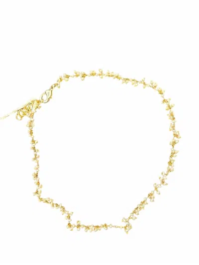 Inspire Designs Princess Diana Necklace In Gold Chain With Pearl Beads In Multi