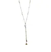 Inspire Designs Sea Shell Pearl Necklace In Gold And Pearl In Multi