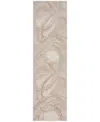 Inspire Me! Home Decor Brushstrokes Bsk01 2'2"x7'6" Runner Area Rug In Beige,gray