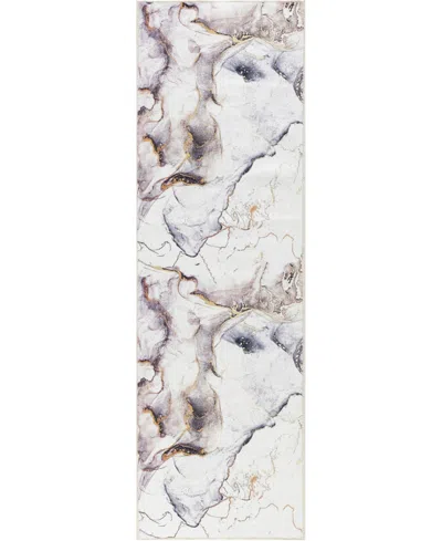 Inspire Me! Home Decor Daydream Washable Ddr01 2'2"x7'6" Runner Area Rug In Ivory