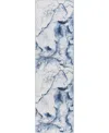 Inspire Me! Home Decor Daydream Washable Ddr01 2'2"x7'6" Runner Area Rug In Ivory,blue