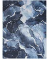 Inspire Me! Home Decor Daydream Washable Ddr02 3'11"x5'11" Area Rug In Navy,blue