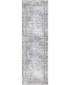 Inspire Me! Home Decor Daydream Washable Ddr03 2'2"x7'6" Runner Area Rug In Silver