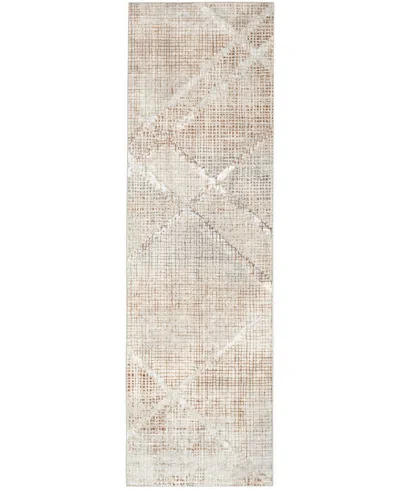 Inspire Me! Home Decor Iliana Ili03 2'3"x7'6" Runner Area Rug In Gray,mocha