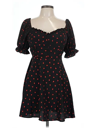 Pre-owned Inspired Hearts Casual Dress In Black