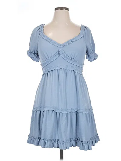 Pre-owned Inspired Hearts Casual Dress In Blue